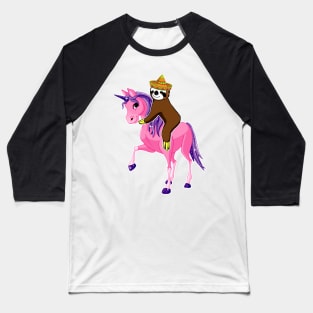 Sloth rides Unicorn Cinco de mayo Baseball T-Shirt